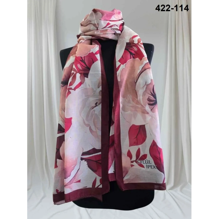 Eylül İpek Çiçek Desen Soft Şal 422-114
