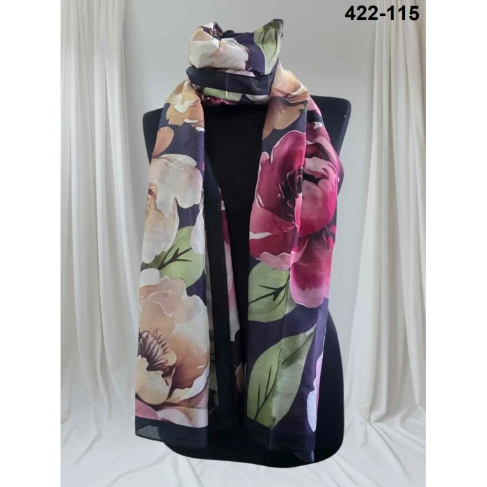 Eylül İpek Çiçek Desen Soft Şal 422-115
