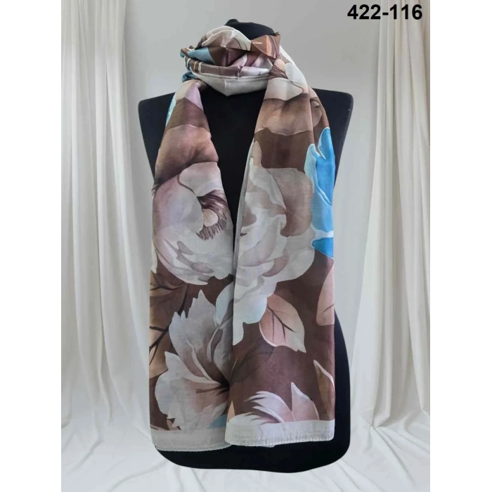 Eylül İpek Çiçek Desen Soft Şal 422-116
