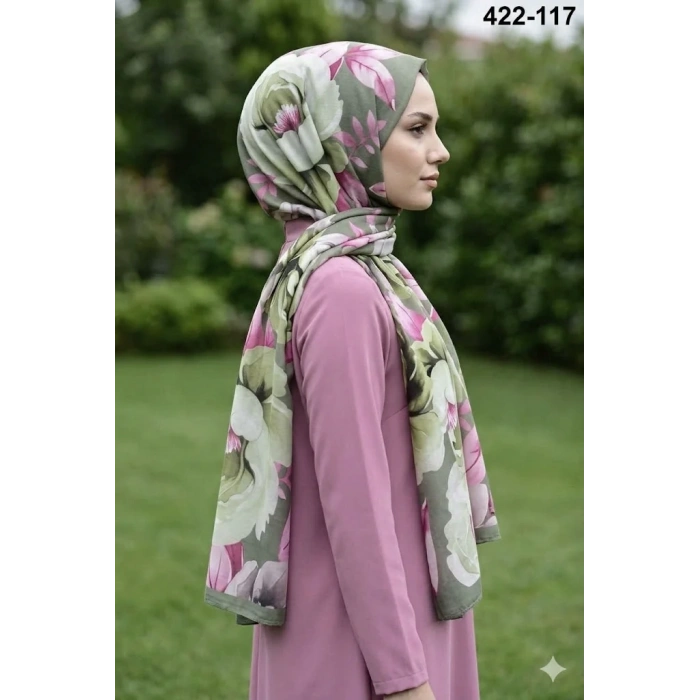 Eylül İpek Çiçek Desen Soft Şal 422-117