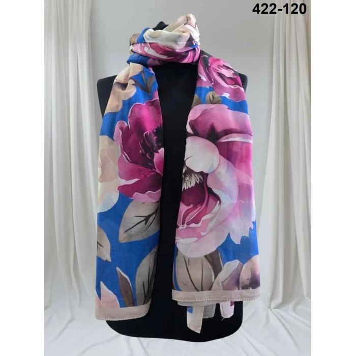Eylül İpek Çiçek Desen Soft Şal 422-120