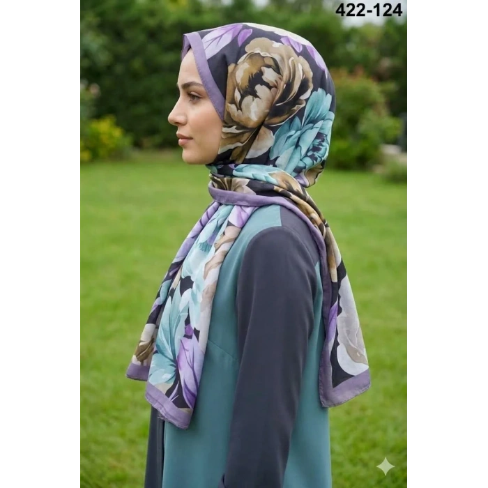 Eylül İpek Çiçek Desen Soft Şal 422-124