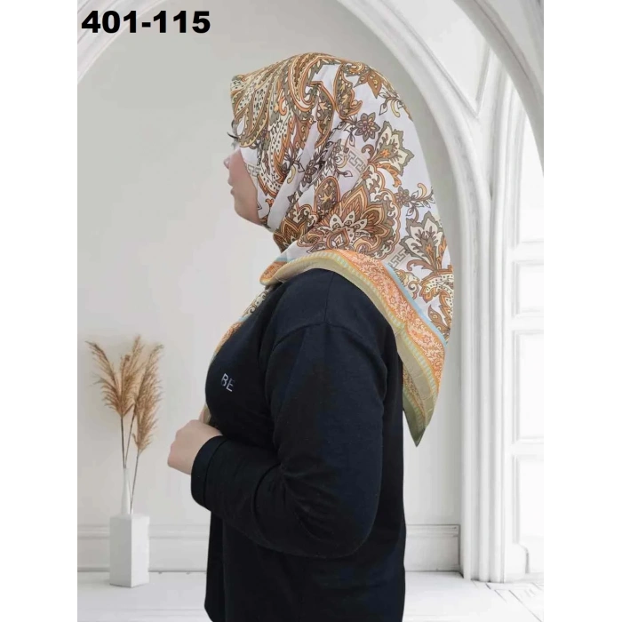 Eylül İpek Etnik Desen Soft Eşarp 401-115