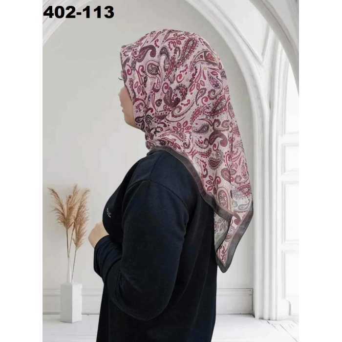 Eylül İpek Etnik Desen Soft Eşarp 402-113
