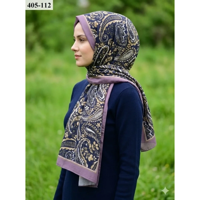 Eylül İpek Etnik Desen Soft Şal 405-112