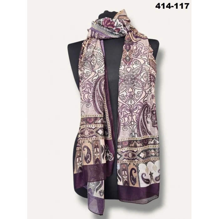 Eylül İpek Etnik Desen Soft Şal 414-117