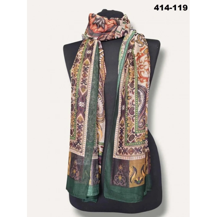 Eylül İpek Etnik Desen Soft Şal 414-119
