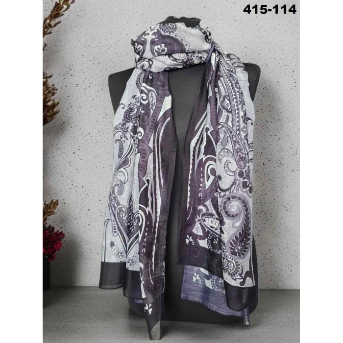 Eylül İpek Etnik Desen Soft Şal 415-114