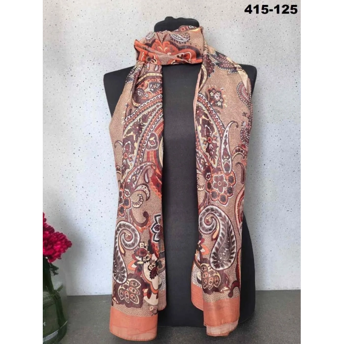 Eylül İpek Etnik Desen Soft Şal 415-125