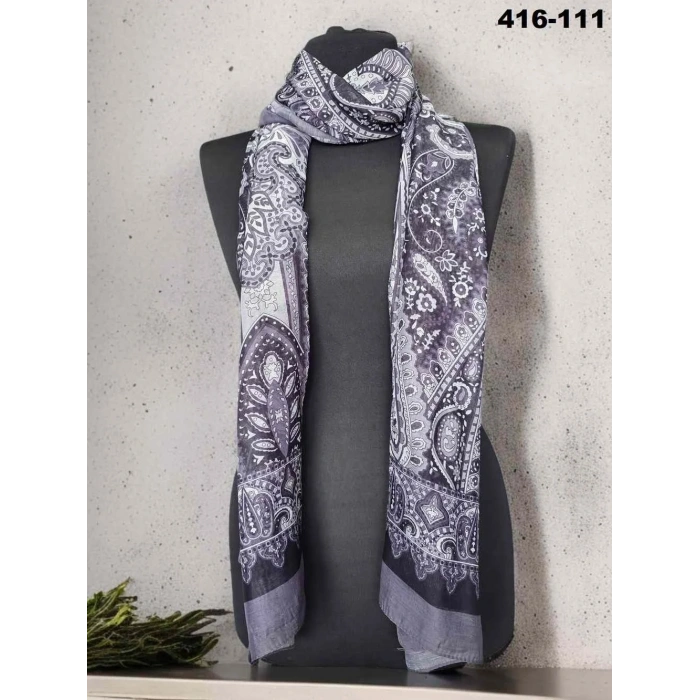 Eylül İpek Etnik Desen Soft Şal 416-111