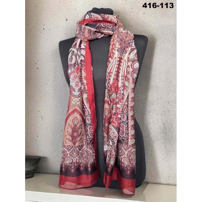 Eylül İpek Etnik Desen Soft Şal 416-113