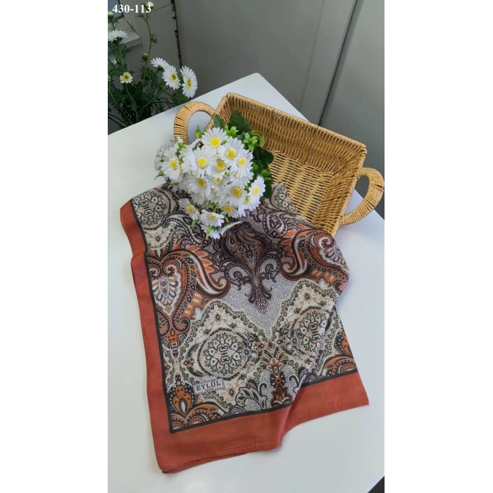 Eylül İpek Etnik Desen Soft Şal 430-113