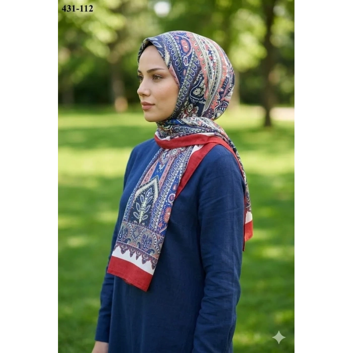 Eylül İpek Etnik Desen Soft Şal 431-112