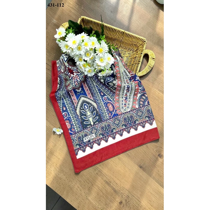 Eylül İpek Etnik Desen Soft Şal 431-112