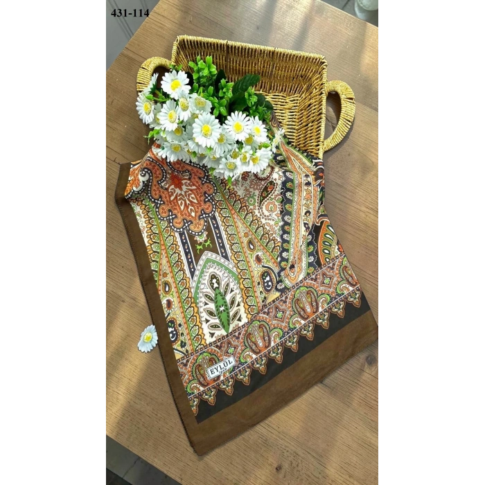 Eylül İpek Etnik Desen Soft Şal 431-114