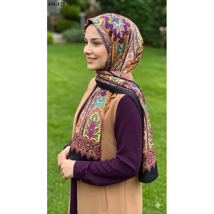 Eylül İpek Etnik Desen Soft Şal 431-125