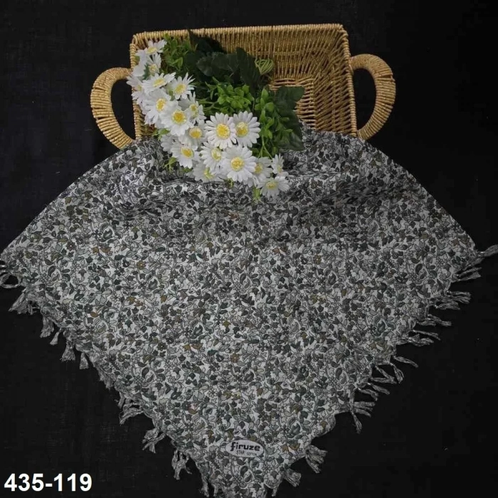 Firuze Desenli Sökme Boncuklu Eşarp 435-119