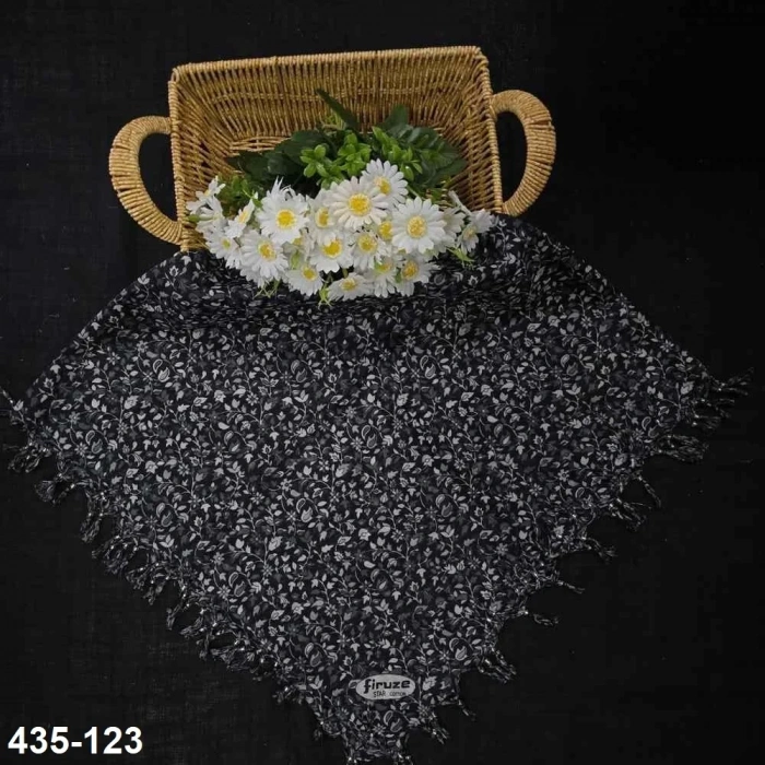 Firuze Desenli Sökme Boncuklu Eşarp 435-123