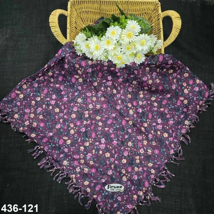 Firuze Desenli Sökme Boncuklu Eşarp 436-121