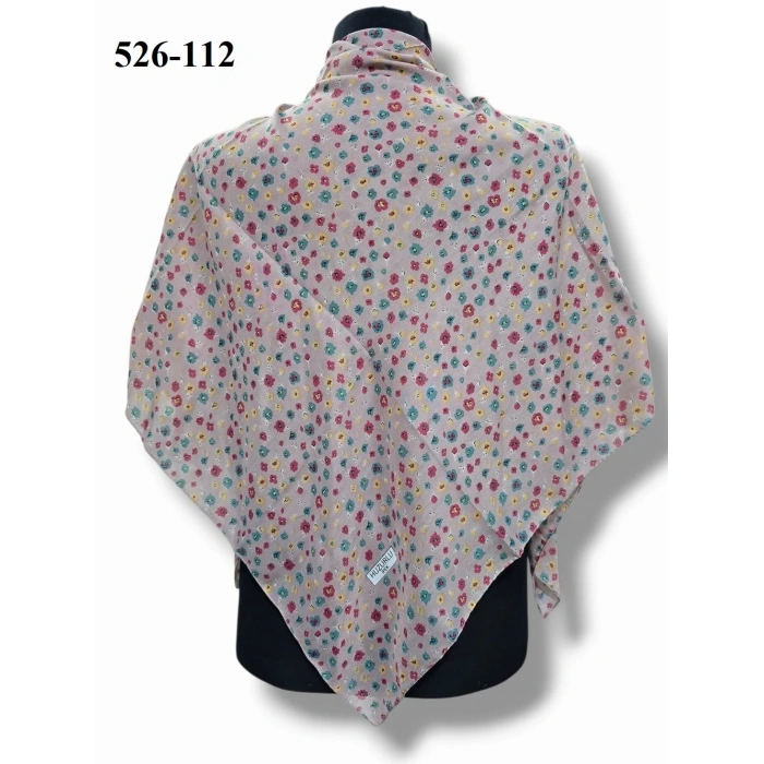 Huzurlu İpek Polyester Dikişli Yazma 526-112