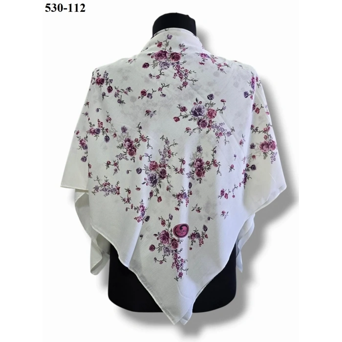 Huzurlu İpek Polyester Oyalık Yazma 530-112
