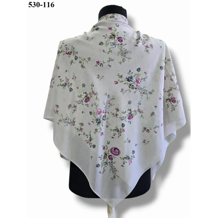 Huzurlu İpek Polyester Oyalık Yazma 530-116