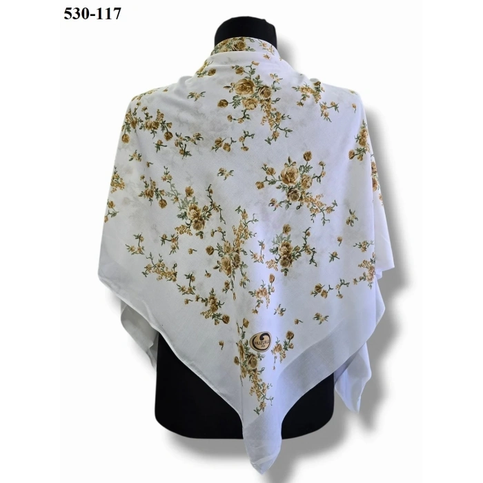 Huzurlu İpek Polyester Oyalık Yazma 530-117