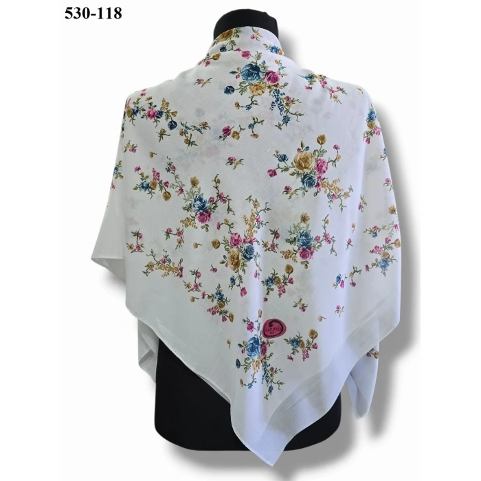 Huzurlu İpek Polyester Oyalık Yazma 530-118
