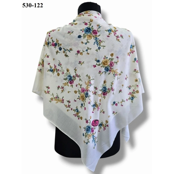 Huzurlu İpek Polyester Oyalık Yazma 530-122