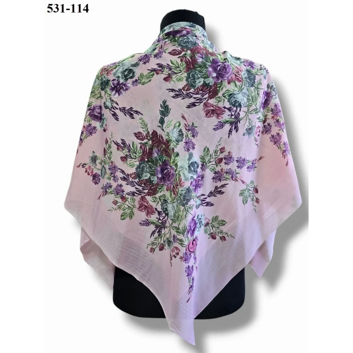 Huzurlu İpek Polyester Oyalık Yazma 531-114