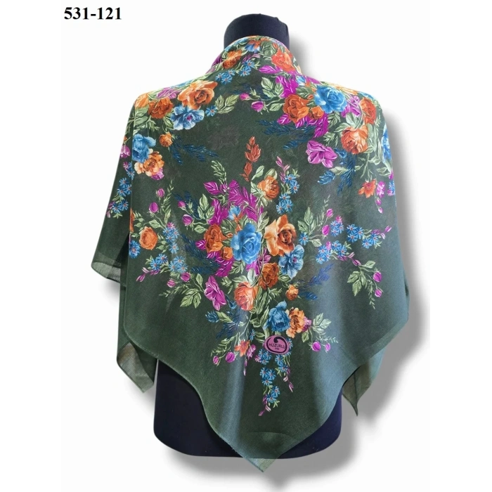 Huzurlu İpek Polyester Oyalık Yazma 531-121