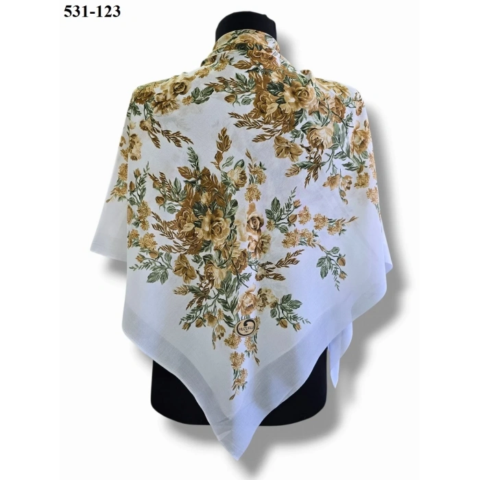 Huzurlu İpek Polyester Oyalık Yazma 531-123