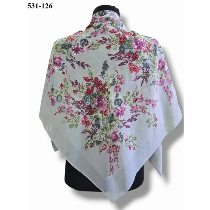 Huzurlu İpek Polyester Oyalık Yazma 531-126