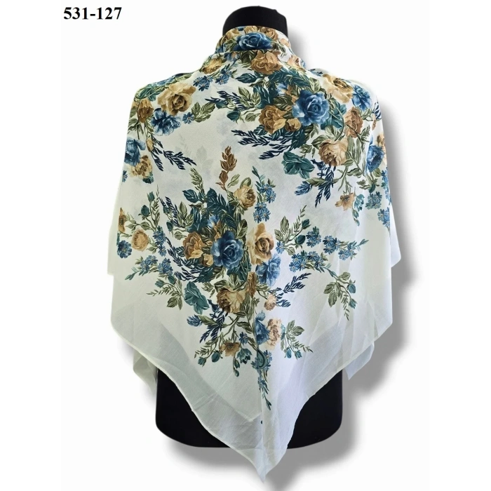 Huzurlu İpek Polyester Oyalık Yazma 531-127
