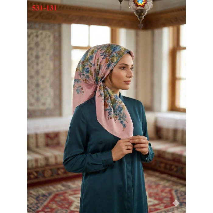 Huzurlu İpek Polyester Oyalık Yazma 531-131