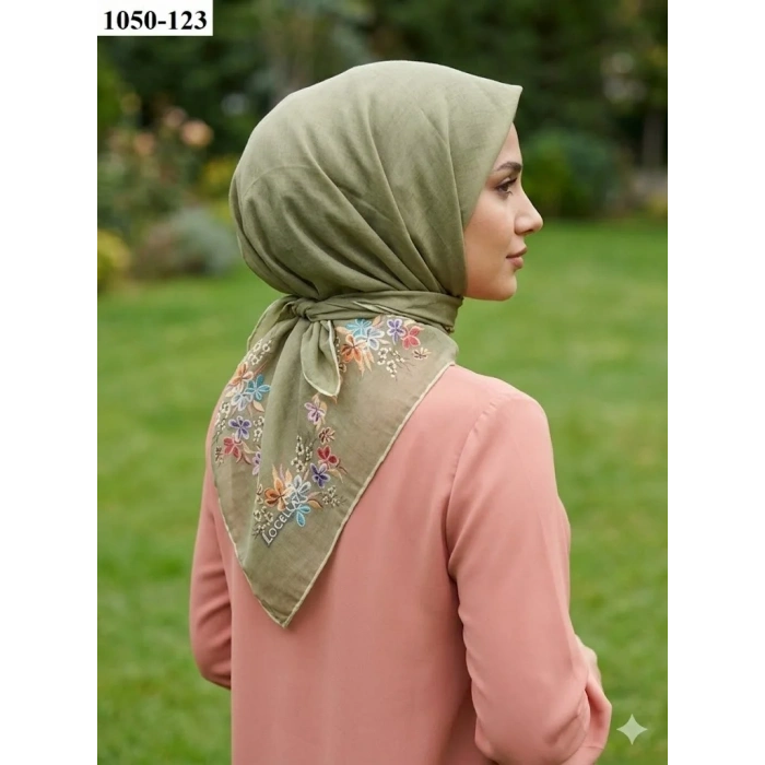 Locella Soft Pamuk Eşarp (Açık Haki) 1050-123