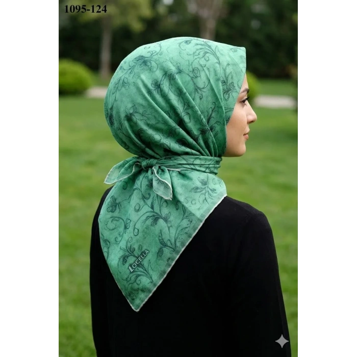 Locella Soft Pamuk Eşarp (Elma Yeşili) 1095-124