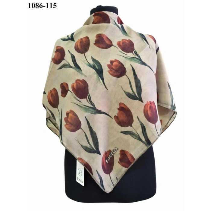 Locella Soft Pamuk Eşarp (K. Bej-Kahve) 1086-115