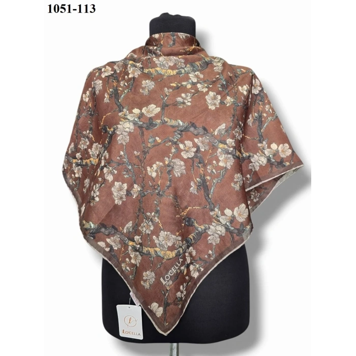 Locella Soft Pamuk Eşarp (Kızıl Kahve) 1051-113