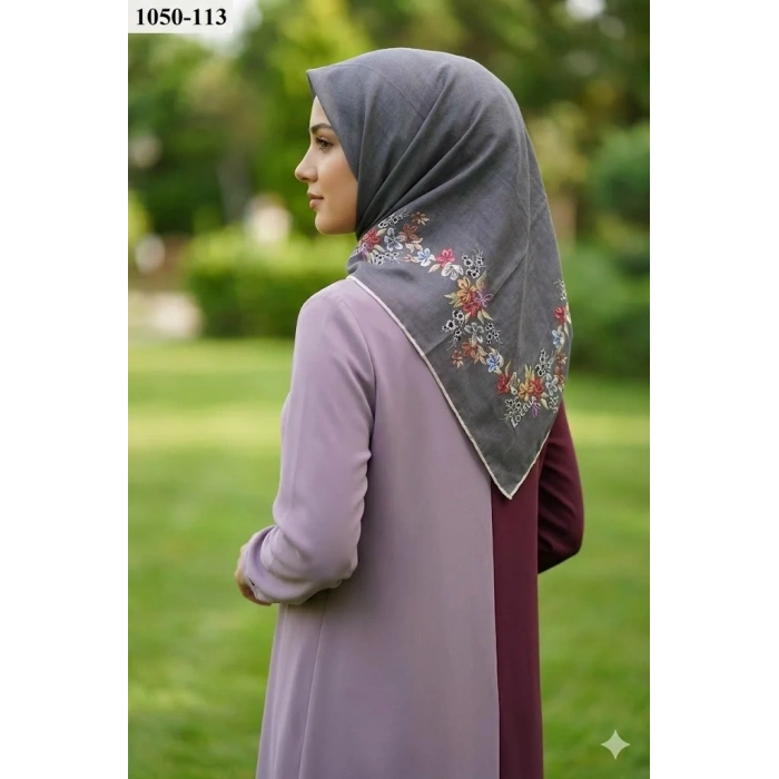 Locella Soft Pamuk Eşarp (Koyu Gri) 1050-113