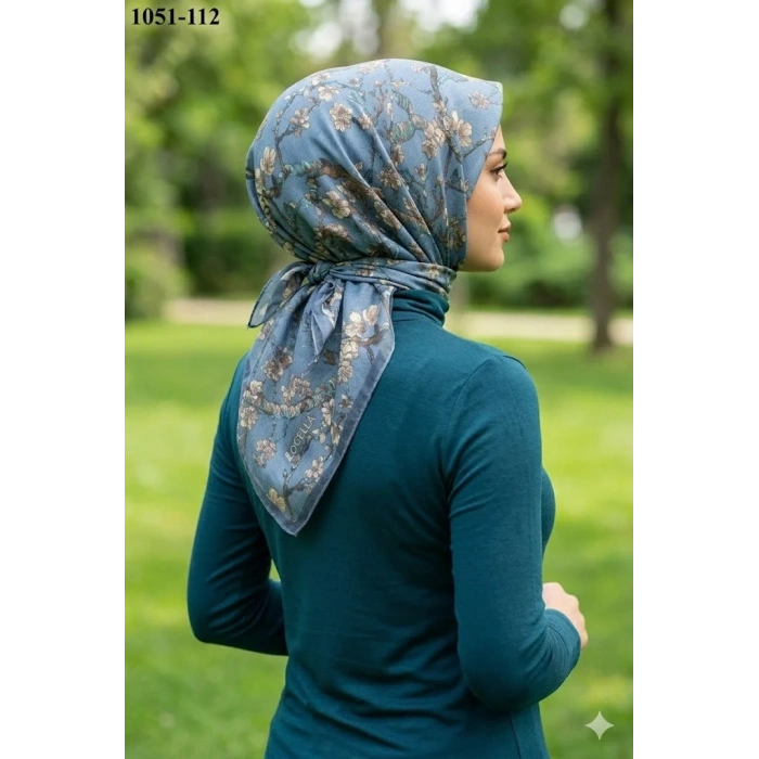 Locella Soft Pamuk Eşarp (Koyu Mavi) 1051-112