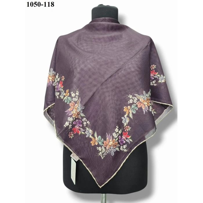 Locella Soft Pamuk Eşarp (Koyu Mor) 1050-118