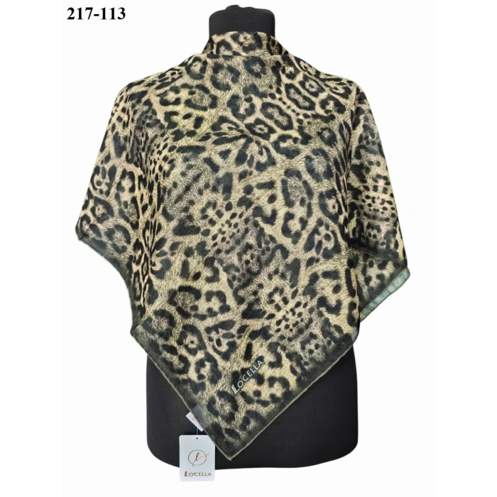 Locella Soft Pamuk Eşarp (Leopar Desen) 217-113