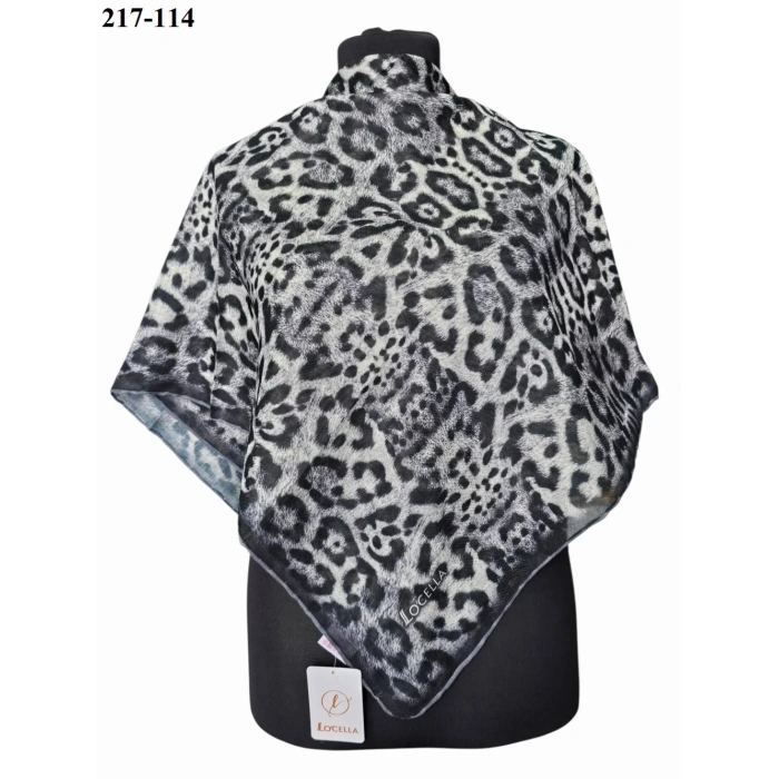 Locella Soft Pamuk Eşarp (Leopar Desen) 217-114