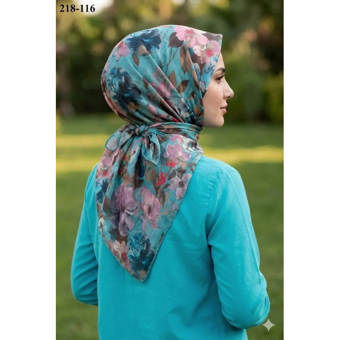 Locella Soft Pamuk Eşarp (Mint) 218-116