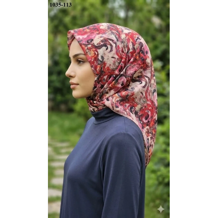 Locella Soft Pamuk Eşarp (pembe-kırmızı) 1035-113