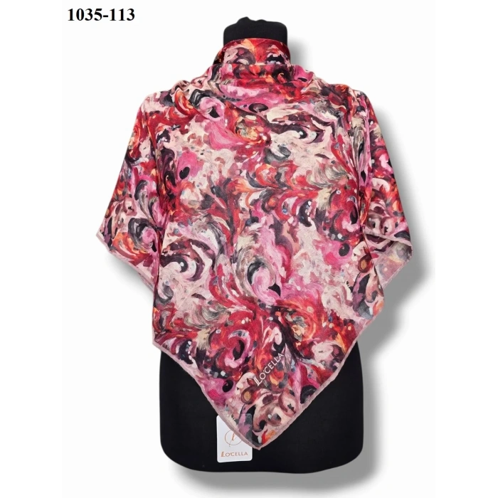 Locella Soft Pamuk Eşarp (pembe-kırmızı) 1035-113