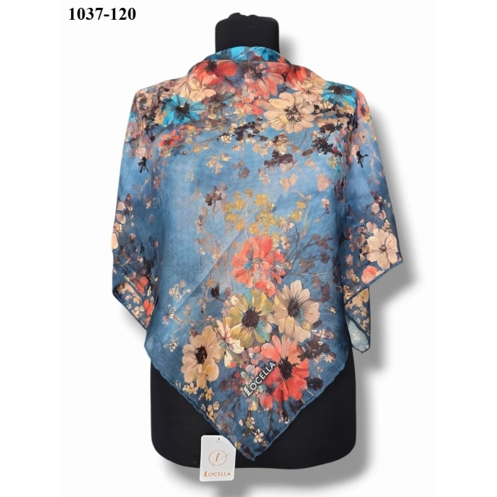 Locella Soft Pamuk Eşarp (Petrol) 1037-120