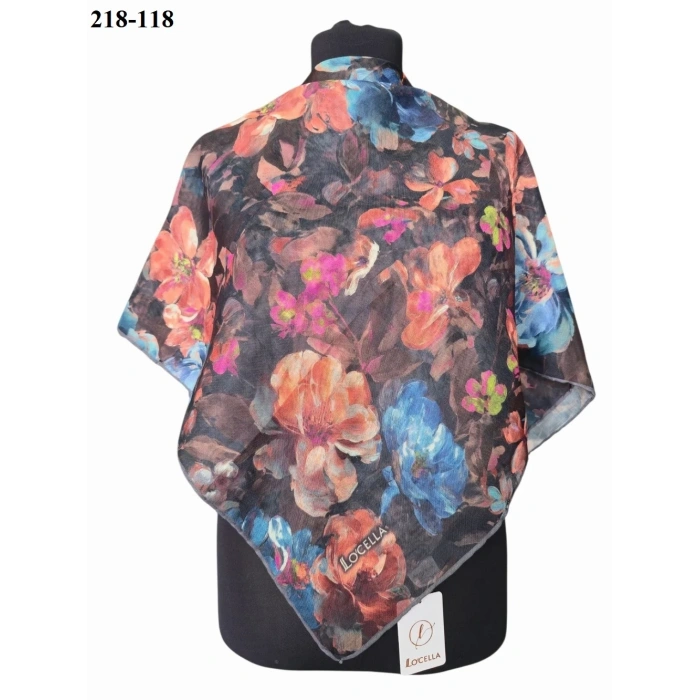 Locella Soft Pamuk Eşarp (Siyah) 218-118