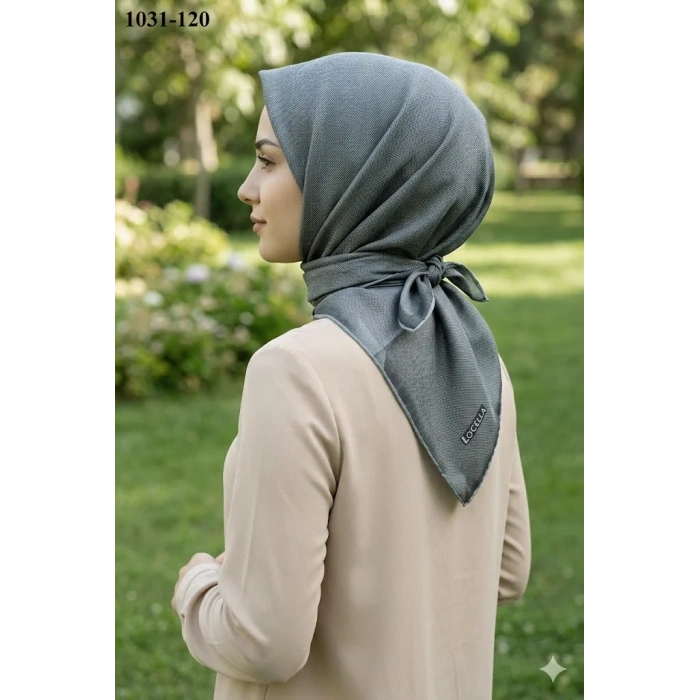 Locella Soft Pamuk Eşarp (Siyah Gri ) 1031-120